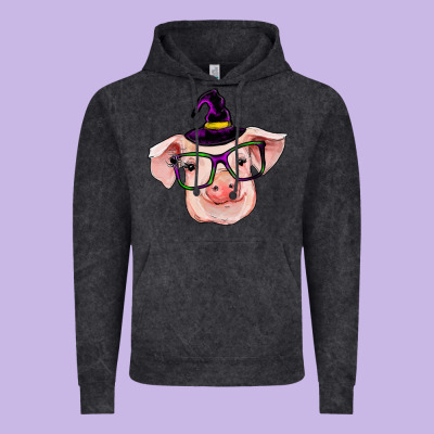 Pig With Halloween Vintage Hoodie Designed By Ranaportraitstore