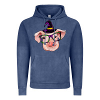 Vintage Denim pig with halloween Vintage Hoodie - RanaPortraitStore