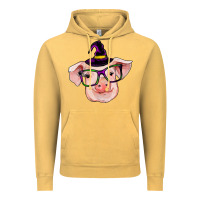 Vintage Mustard pig with halloween Vintage Hoodie - RanaPortraitStore