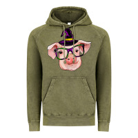 Vintage Olive pig with halloween Vintage Hoodie - RanaPortraitStore