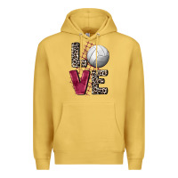 Antique Gold love volleyball Premium Hoodie - FaDigitalArtStudio