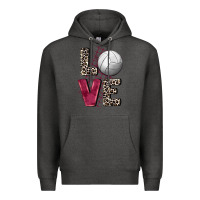 Charcoal Heather love volleyball Premium Hoodie - FaDigitalArtStudio
