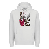 Dove Grey love volleyball Premium Hoodie - FaDigitalArtStudio