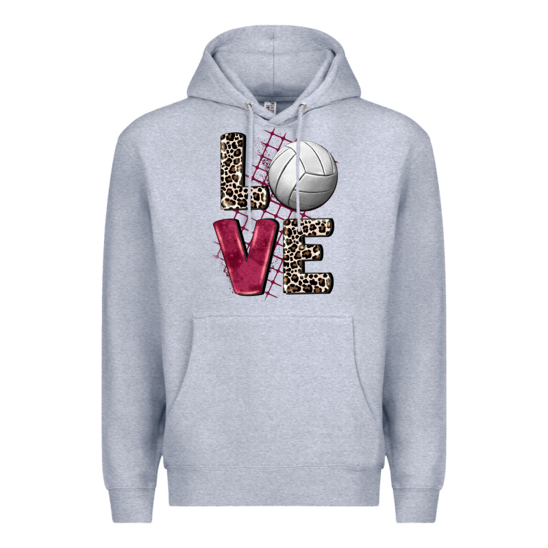 Love Volleyball Premium Hoodie by FaDigitalArtStudio | Teevron