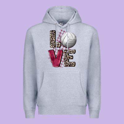Love Volleyball Premium Hoodie Designed By Fadigitalartstudio