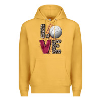 Mustard love volleyball Premium Hoodie - FaDigitalArtStudio