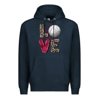 Navy love volleyball Premium Hoodie - FaDigitalArtStudio