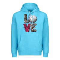 Ocean Blue love volleyball Premium Hoodie - FaDigitalArtStudio