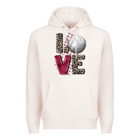 Pale Pink love volleyball Premium Hoodie - FaDigitalArtStudio
