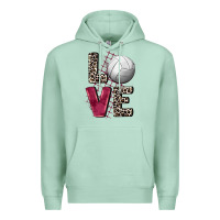 Seafoam love volleyball Premium Hoodie - FaDigitalArtStudio
