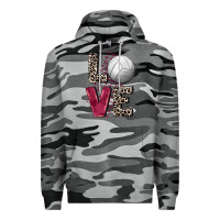 Slate Camo love volleyball Premium Hoodie - FaDigitalArtStudio