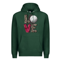 Sports Green love volleyball Premium Hoodie - FaDigitalArtStudio