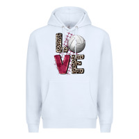 White love volleyball Premium Hoodie - FaDigitalArtStudio