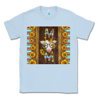 Dusty Blue Western Baby Calf Mom Classic Tee - LillyAllenDesigns