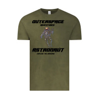 Vintage Olive Outer Space Adventurer Astronaut Vintage Tee - Bettercallsaul