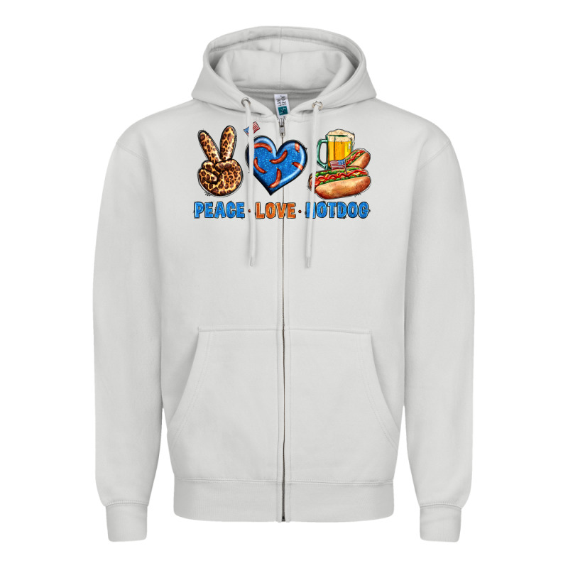 Peace Love Hotdog Zipper Hoodie by BundleAndBundleShop | Teevron