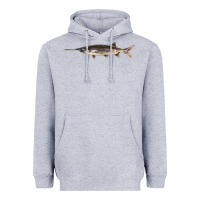 Heather Grey Paddlefish Illustrations, Heavyweight Hoodie - LillyAllenDesigns