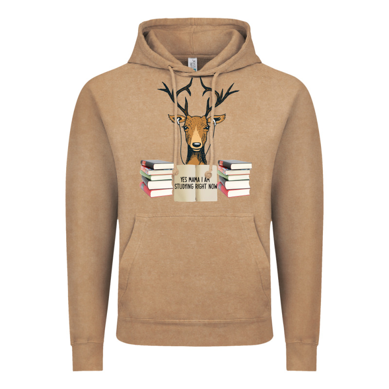 Yes Mama I Am Studying Right Now, Deer Vintage Hoodie by Bettercallsaul | Teevron