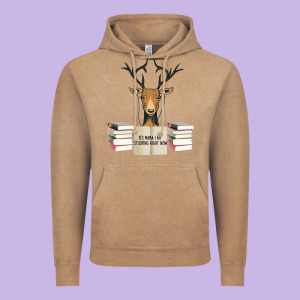 Yes Mama I Am Studying Right Now, Deer Vintage Hoodie Designed By Bettercallsaul