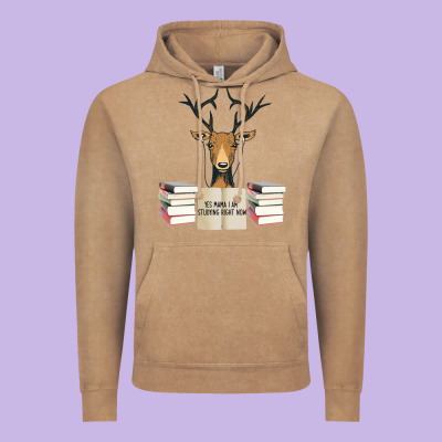 Yes Mama I Am Studying Right Now, Deer Vintage Hoodie Designed By Bettercallsaul