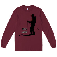 Burgundy nighttime ski adventure Long Sleeve Tee - tuanDangUi