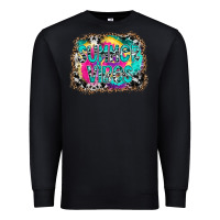 Black Summer Vibes Premium Sweatshirt - CowhideDigitalArt