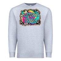 Heather Grey Summer Vibes Premium Sweatshirt - CowhideDigitalArt