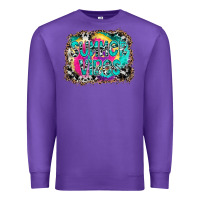 Purple Summer Vibes Premium Sweatshirt - CowhideDigitalArt