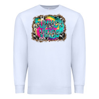 White Summer Vibes Premium Sweatshirt - CowhideDigitalArt