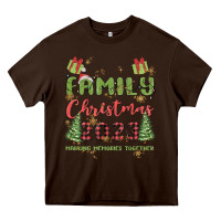 Chocolate Brown custom family christmas 2023 marking memories toge Heavy Core Tee - MaliasSmallBusiness