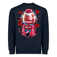 Navy kiss  machine  olivia Heavyweight Sweatshirt - OliviaCreatesArt