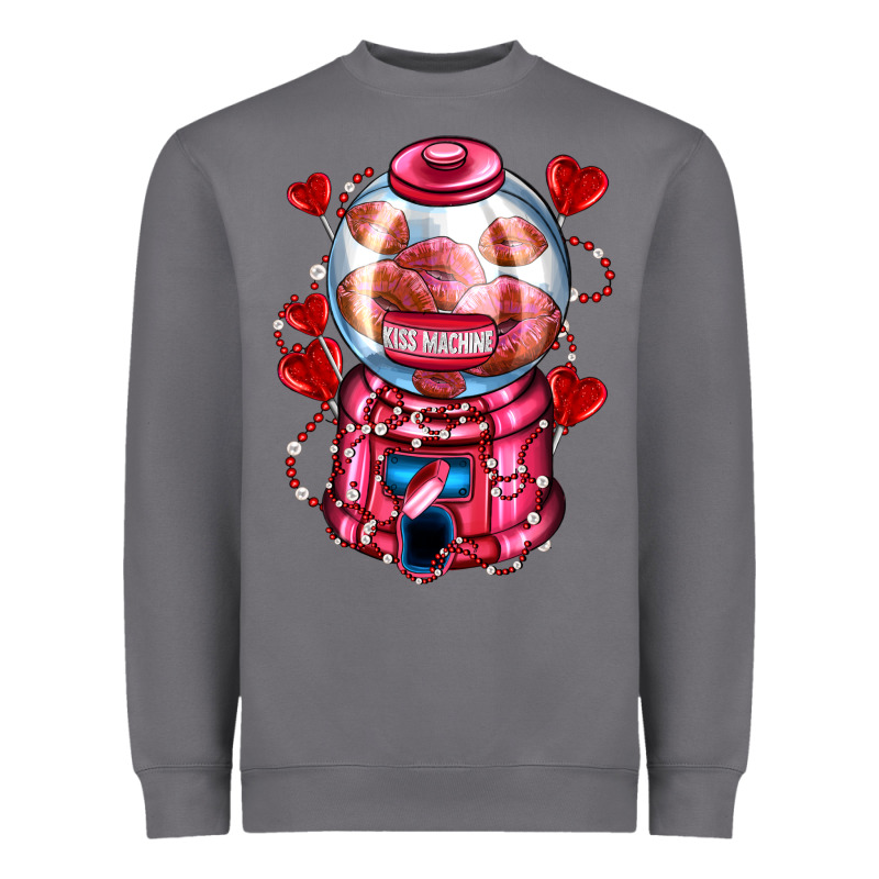 Kiss  Machine  Olivia Heavyweight Sweatshirt by OliviaCreatesArt | Teevron