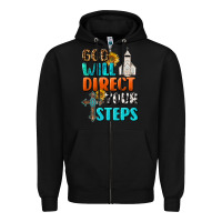 Black God Will Direct Your Steps Zipper Hoodie - BundleAndBundleShop