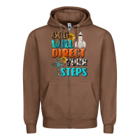 Chestnut God Will Direct Your Steps Zipper Hoodie - BundleAndBundleShop
