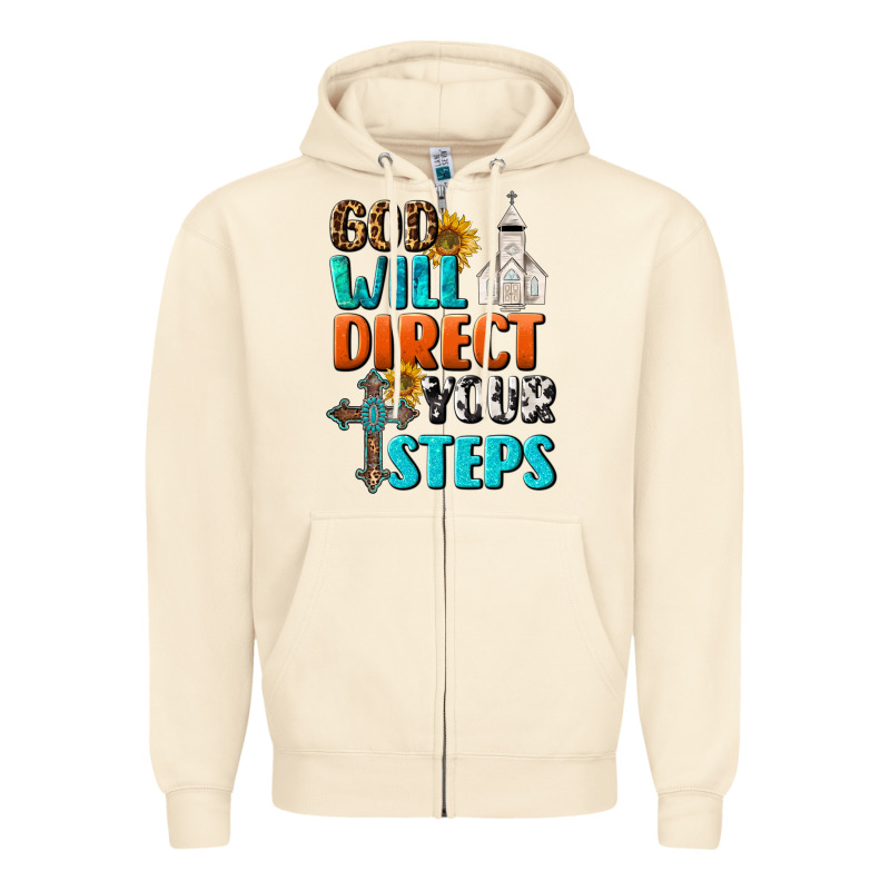 God Will Direct Your Steps Zipper Hoodie by BundleAndBundleShop | Teevron