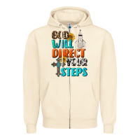 Sandshell God Will Direct Your Steps Zipper Hoodie - BundleAndBundleShop
