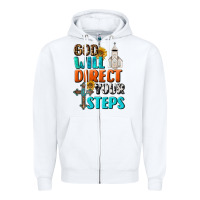 White God Will Direct Your Steps Zipper Hoodie - BundleAndBundleShop