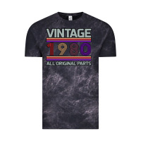Cloud Black Vintage 1980 Birthday Vintage Tee - Bettercallsaul