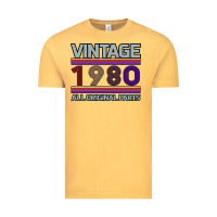 Vintage Mustard Vintage 1980 Birthday Vintage Tee - Bettercallsaul