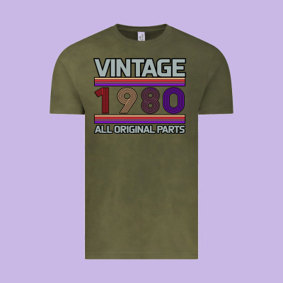 Vintage 1980 Birthday Vintage Tee Designed By Bettercallsaul