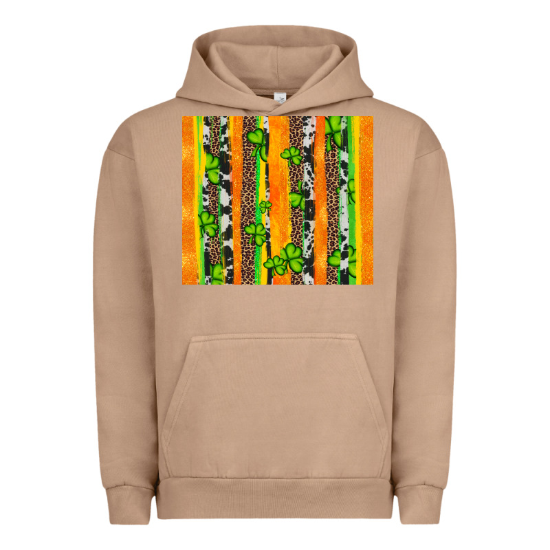 St Patricks Shamrock With Cowhide Urban Hoodie by Artiststas | Teevron