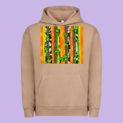 St Patricks Shamrock With Cowhide Urban Hoodie Designed By Artiststas