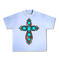 Grape Ice gemstone cross Urban Heavy Tee - JahusDesignShop