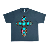 Midnight Navy gemstone cross Urban Heavy Tee - JahusDesignShop
