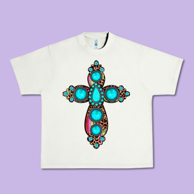 Gemstone Cross Urban Heavy Tee Designed By Jahusdesignshop