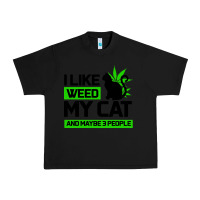 Black Cat Weed I Like My Cat Gift Urban Heavy Tee - Bettercallsaul