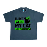 Midnight Navy Cat Weed I Like My Cat Gift Urban Heavy Tee - Bettercallsaul