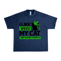 Navy Cat Weed I Like My Cat Gift Urban Heavy Tee - Bettercallsaul