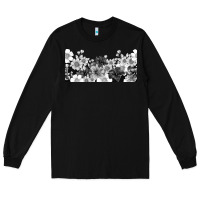 Black black and white floral Long Sleeve Tee - TumblerDesignByShophia