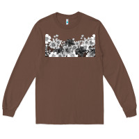 Chestnut black and white floral Long Sleeve Tee - TumblerDesignByShophia